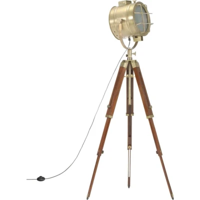 Afbeelding van Vloerlamp driepoot 165 cm massief mangohout