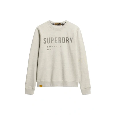 Afbeelding van Superdry surplus Graphic CREW Sweater, Heren, Maat: Medium, Washed grey feeder