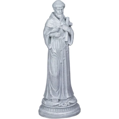 Afbeelding van tuinbeeld heilige Franciscus 61 cm weerbestendig polyresin buiten