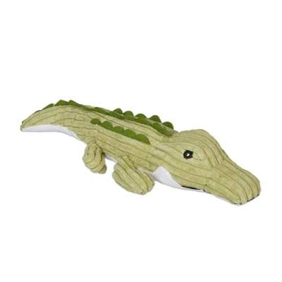 Afbeelding van Relaxdays deurstopper dier liggende krokodil deurbuffer knuffel stof &amp; zand lang