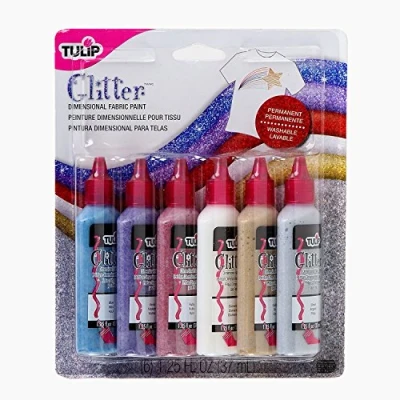 Afbeelding van Tulip Dimensional fabric paint Glitter 6stuks