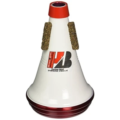 Afbeelding van Humes &amp; Berg Trompet Straight Red White Mute 106