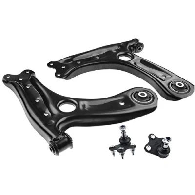Afbeelding van Frankberg 2 x ophangarm + ophangkop voor links rechts onderaan compatibel met Cordoba 6L2 2002 2009 Ibiza III 6L1 2008 Polo 9N_ vervanging # 6R0407151S1