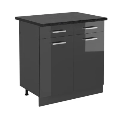 Afbeelding van Vicco Keukenonderkast R Line, Antraciet Hoogglans/Antraciet, 80 cm , WB