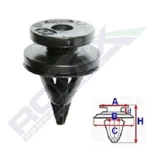 Afbeelding van ROMIX C30961 Clip, sier /beschermingslijst RENAULT: CLIO 2