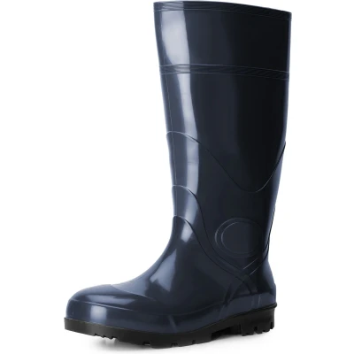 Afbeelding van Ladeheid Heren Regenlaarzen Thermo Rubber Laarzen Warm met Manchet Voering PVC LA LMG 914 Bart Navy 47