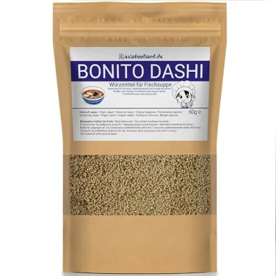 Image de Asiafoodland Bonito Dashi Assaisonnement pour soupe de poisson Poudre Dashi, 1 paquet (1 x 60 g)