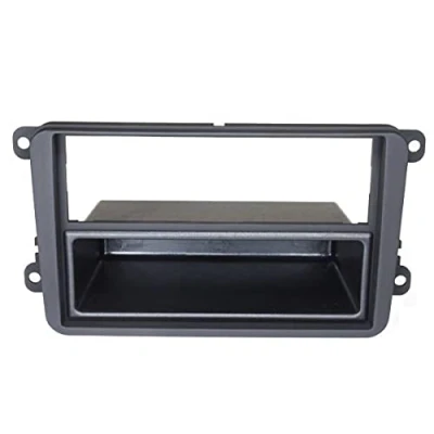 Afbeelding van Audioproject A171 Dual DIN autoradio frontpaneel geschikt voor VW Golf 5 + 6 Touran Passat 3C Caddy EOS Skoda Octavia 2 1 montageframe met vak zwart