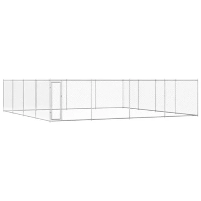 Afbeelding van vidaXL Hondenkennel voor buiten 760x760x185 cm gegalvaniseerd staal