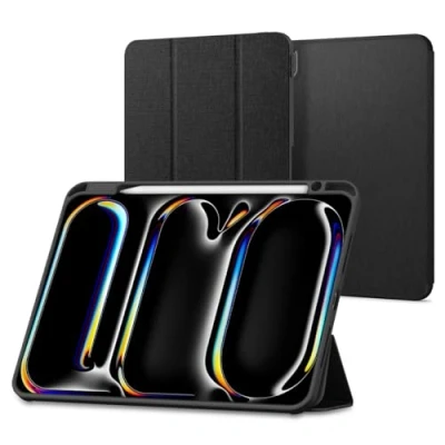 Afbeelding van Spigen Urban Fit Hoes Geschikt voor Apple iPad Pro 11 (2024) Book Case Zwart