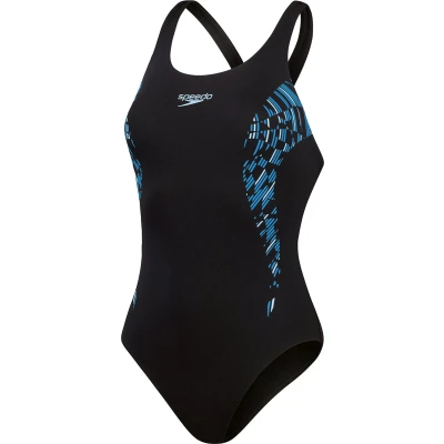 Afbeelding van Speedo Womens Placement Muscleback Badpak, Dames, Maat: 46, True navy / blue curious
