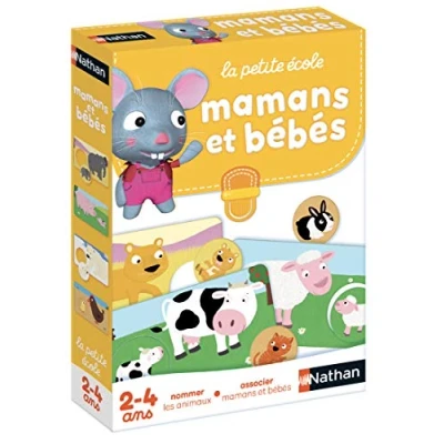 Afbeelding van Nathan La Petite Ecole, moeders en baby&#039;s Ontdek dieren, de omgeving waar ze leven Educatief spel Progressieve set Voor kinderen van 2 tot 4 jaar