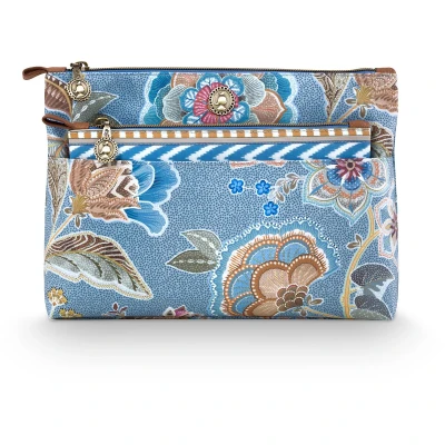 Afbeelding van Pip Studio Toilettas Set Caryn Cosmetic Bag Combi Matata Blue