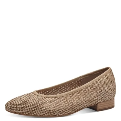 Afbeelding van Jana Ballerina&#039;s, Dames, Maat: 40, Natural Textiel