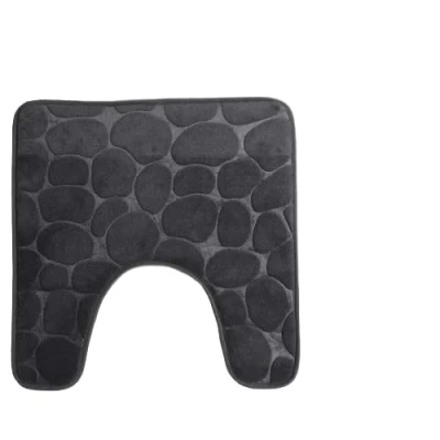 Afbeelding van Urban Living Badkamerkleedje/wc badmat tapijt memory foam antraciet 49 x cm