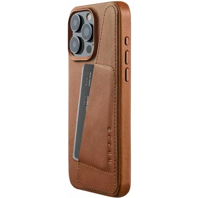 Afbeelding van MUJJO Leather Wallet Case iPhone 15 Pro Max brown CL 042 TN