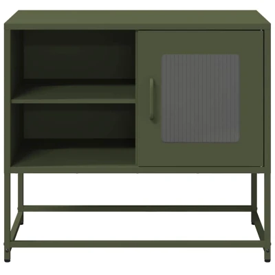 Afbeelding van vidaXL Tv meubel 68x39x60,5 cm staal olijfgroen