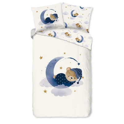 Afbeelding van Kinderdekbedovertrek Sleeping Katoen Sterren Wit Good Morning Ga naar Dekbed Discounter.nl &amp; Profiteer Nu