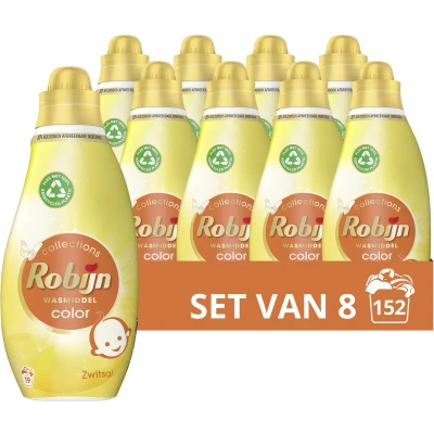 Afbeelding van 8x Robijn Klein &amp; Krachtig Wasmiddel Zwitsalgeur 19 Wasbeurten 665 ml