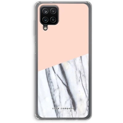 Afbeelding van Case Company® hoesje geschikt voor Samsung Galaxy A12 A touch of peach Soft Cover Telefoonhoesje Bescherming aan alle Kanten en Schermrand