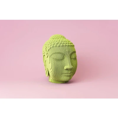 Afbeelding van CARTONIC 3D puzzel Buddha kartoon cadeau kado volwassenen kinderen Ecologisch decoratie DIY