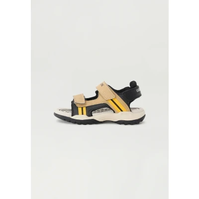 Afbeelding van Geox Borealis BOY Outdoorsandalen voor kinderen, Maat: 33, Beige/yellow Imitatieleer/ textiel