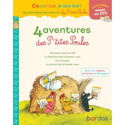 Afbeelding van 4 aventures des P&#039;tites Poules niveau 2: Carmen entre au CP ; Le fantôme de la basse cour nouveau secret