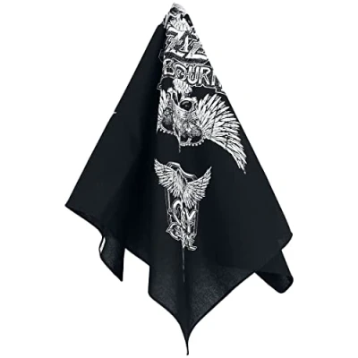Afbeelding van Ozzy Osbourne Skull &amp; Wings Bandana Zwart