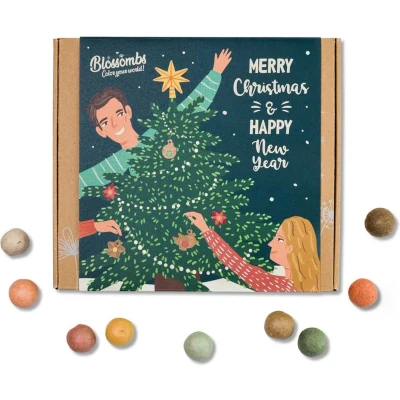 Afbeelding van Blossombs Giftbox Medium &#039;Xmas&#039; zaadbolletjes 9 stuks