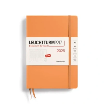 Afbeelding van LEUCHTTURM1917 370796 Weekplanner 2025, A5, middelgroot, 12 maanden, gelinieerd, Engelse abrikoos