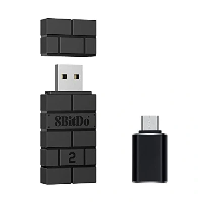 Afbeelding van Mcbazel 8 bits draadloze USB adapter 2 met OTG adapteraccessoires, compatibel OLED Switch/NS Switch/PS5/PS4/PC/Raspberry Pi