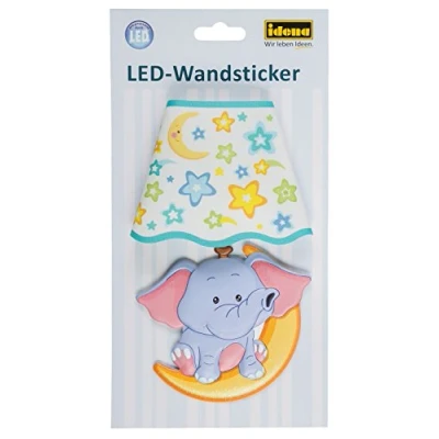 Afbeelding van Idena Mantiburi 31257 LED muursticker olifant lamp met lichtsensor ca. 21 x 13 cm