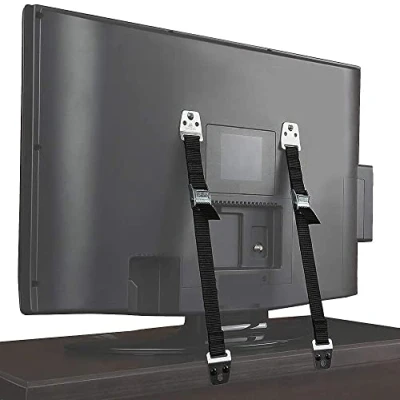 Afbeelding van 2 stuks anti kantelriemen voor tv en meubels, zeer sterke metalen riemen de veiligheid van kinderen, verstelbare wandankers flatscreen commode, boekenkast,
