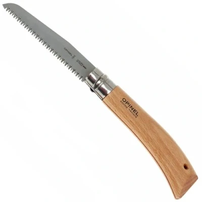 Afbeelding van Opinel N12 Zaag Klapzaag Tuinieren Opvouwbare takzaag Koolstofzaagblad Anti Corrosiecoating Lemmet en handvat van beukenhout, uniseks, volwassenen, bruin, 12 cm