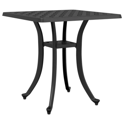 Afbeelding van Tuintafel 53x53x53 cm gietaluminium zwart