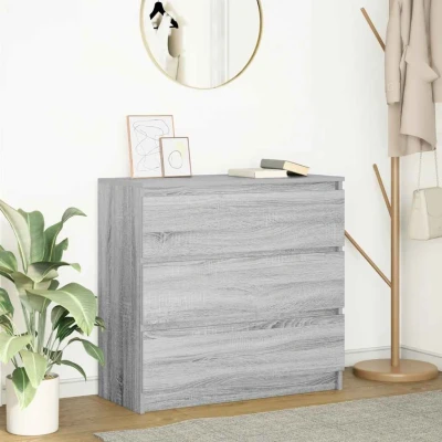 Afbeelding van vidaXL Dressoir 80x35x76 cm spaanplaat grijs sonoma