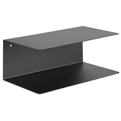 Afbeelding van Bendt Wandplank &#039;Nonny&#039; met dubbele plank, 35cm, kleur Zwart