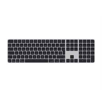 Image de Apple Magic Keyboard with Touch ID and Numeric Keypad Clavier USB C sans fil Bluetooth QWERTZ Suisse clés noires