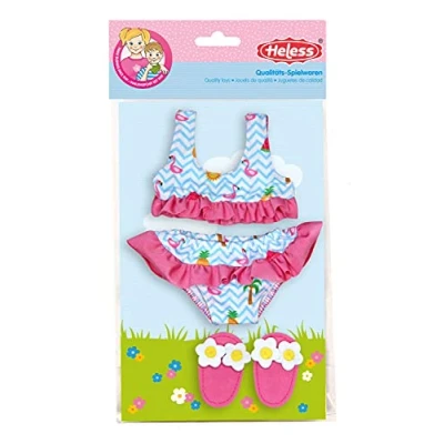 Afbeelding van Heless Poppenbikini Blauw/roze Voor Pop Van 28 35 Cm