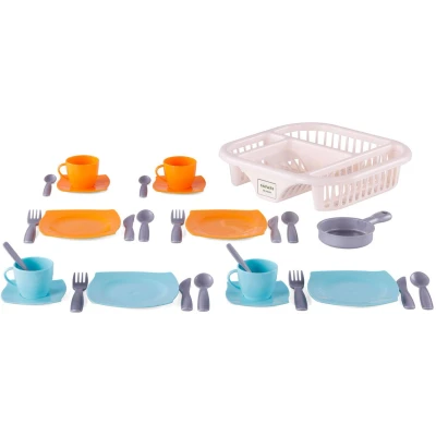Afbeelding van Cavallino Servies met Afwasrek Oranje, 30dlg.
