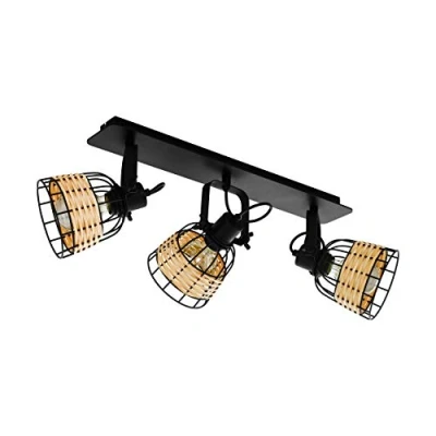Afbeelding van EGLO Anwick 1 Spot E27 67 cm Zwart/Rotan