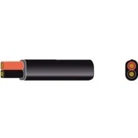 Afbeelding van Platte pvc kabel zwart 2x1.50mm² rood/zwart