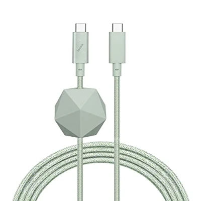 Afbeelding van Native Union Type C bureaukabel USB naar 8 ft ultra sterk, antislip, oplaadkabel met gewogen anker, compatibel iPhone 15, MacBook Pro 13 inch M1/ M2, Air / 15 inch, Surface Go