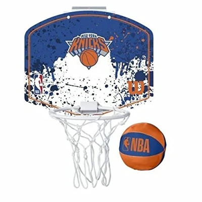 Afbeelding van Wilson Basketbalring Nba Team Mini Ny Knicks Blauw 2 delig