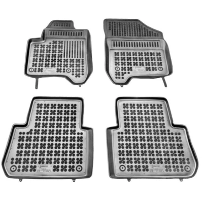 Afbeelding van REZAW PLAST 201205 Vloermatset Rubber voor en achter Zwart