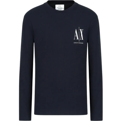 Afbeelding van Armani Exchange Blauw T Shirt Long Sleeve Met Logo
