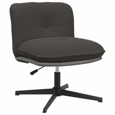 Image de vidaXL Chaise pivotante de bureau Gris foncé Tissu334792