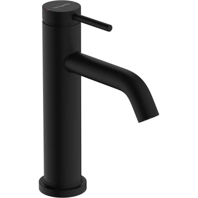 Afbeelding van hansgrohe Tecturis S ééngreeps wastafelkraan 110 met trekwaste mat zwart