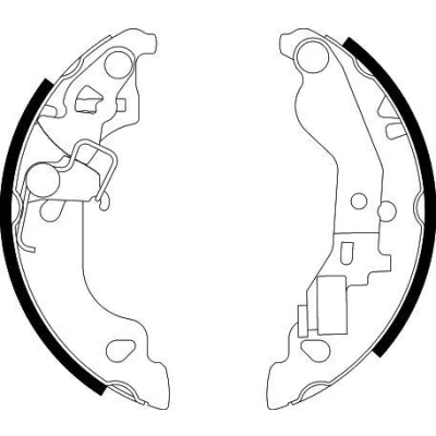Afbeelding van HELLA 8DB 355 002 571 Remschoenen 180 32 Met handremhefboom FIAT: Punto II Hatchback