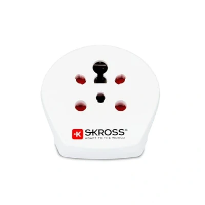 Image de SKROSS 1.500217 E India Israël Denemarken naar Europa Internationale reisadapter Spanning en vermogen: 100V 1600W / 250V 4000W Bescherming tegen elektrische schokken